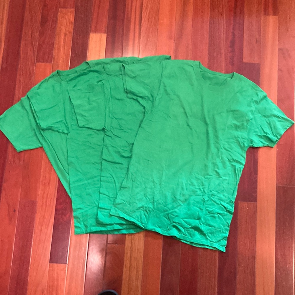 Mens Hanes Green T-Shirts 100% Cotton Large